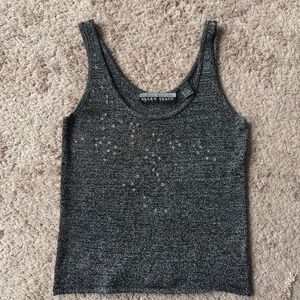 Ellen Tracy Sparkly Knit Tank Top